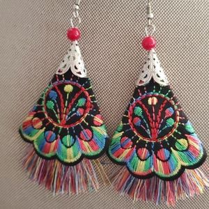 Embroidered Earrings $7 or 2/$10